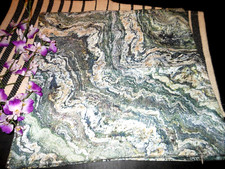 Pair 18 x 18 FAUX MARBLE ABSTRACT LINEN PILLOW COVERS  GRAY, GOLD F55