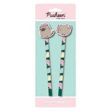 PUSHEEN THE CAT BOTANICAL PENCILS AND TOPPERS NEW OFFICIAL LICENSED