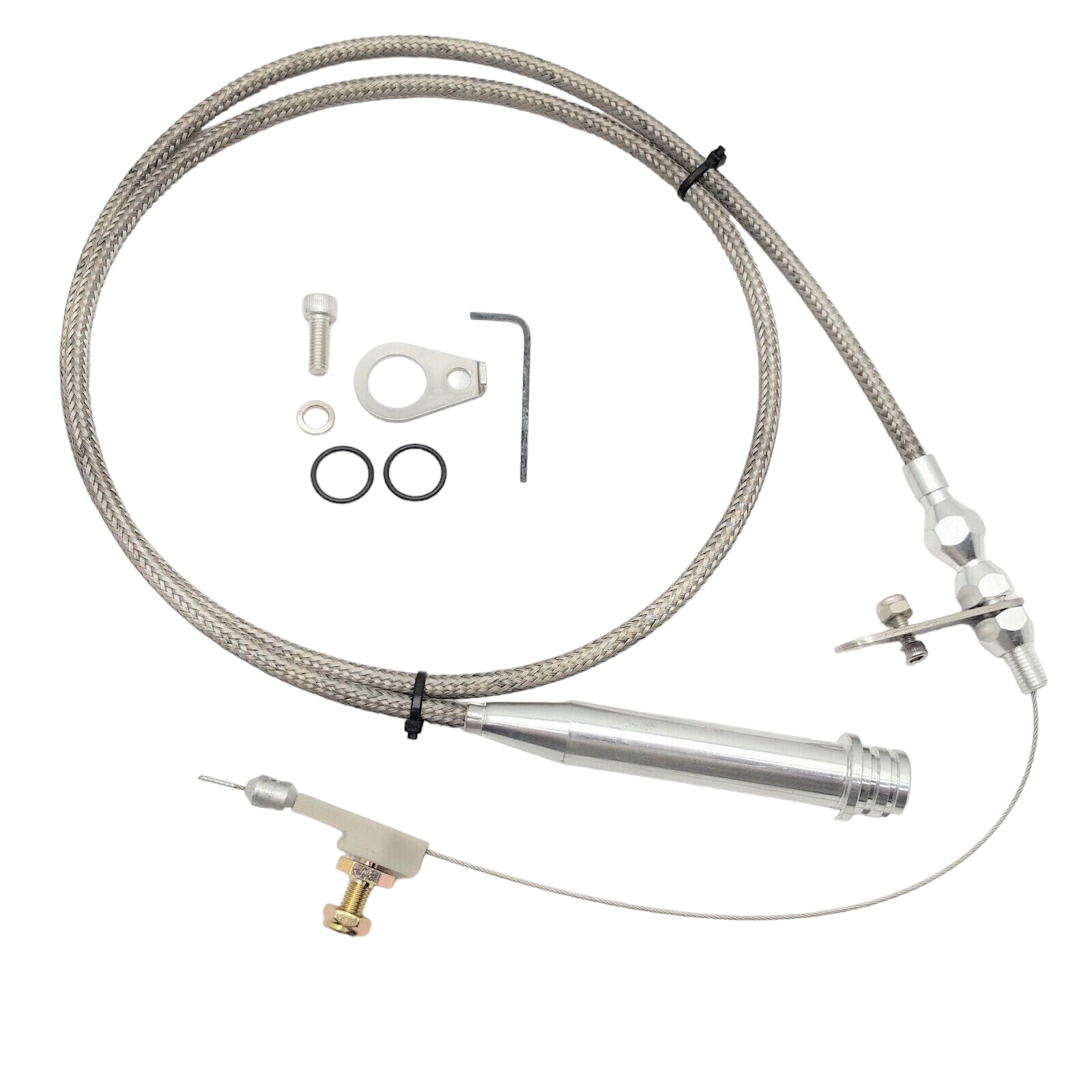 700R4 Stainless Braided Transmission Kickdown Detent Cable Chevy GM