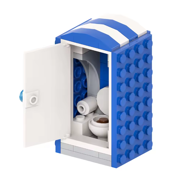 Portable Loo Mobile Toilet WC Kit Made Building Block Lego