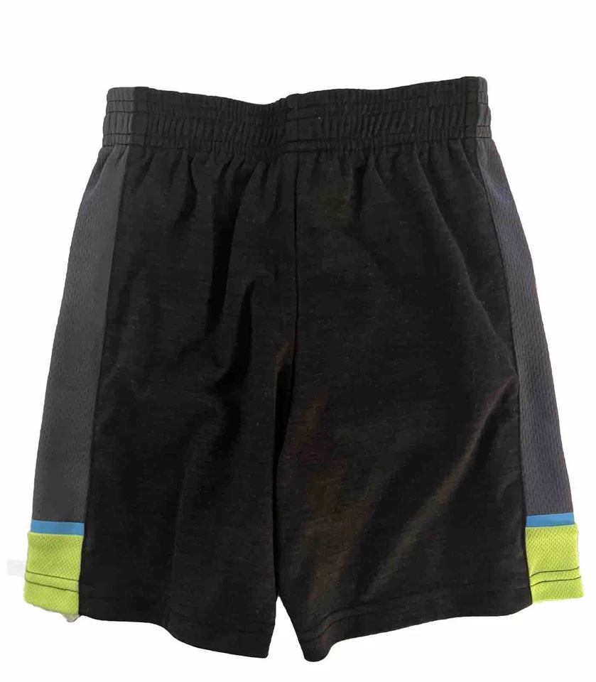 Athletic Works Graphic Neon Yellow T-shirt & Dark Gray Shorts Set Size 4T - Image 2 of 4