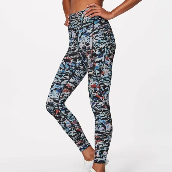 Lululemon Break Free Tight 25 Culture Clash Sz 4 Gem
