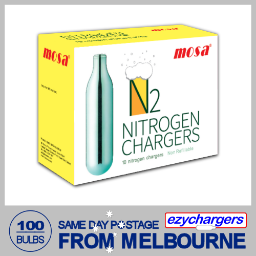 100 BULBS MOSA N2 NITRO CHARGERS 10 PACK x 10 NITROGEN COLD BREW COFFEE TEA - Picture 1 of 12