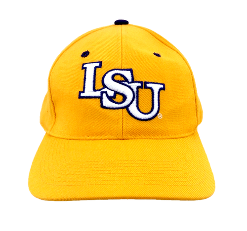 LSU Tigers Hat Zephyr Fitted Cap Yellow Mens Size 7 5/8 Vintage