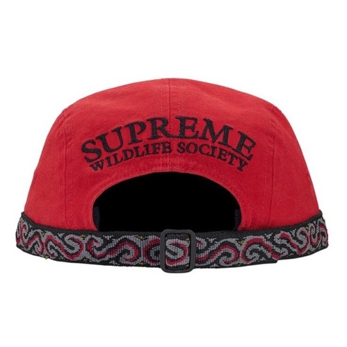 SUPREME WILDLIFE TAPING CAMP CAP (RED) FW17 6-PANEL 5-PANEL HAT CAP NEW ERA - Picture 10 of 12