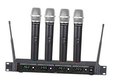 Gtd Audio 4 Handheld Wireless Microphone Cordless Mics System, Ideal For