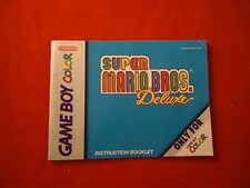 Super Mario Deluxe Nintendo Game Boy Color Instruction Manual Booklet ONLY