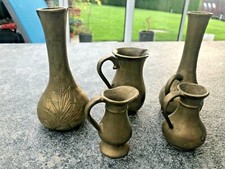 Vase Messing Schmuckvase vintage Deko Henkelvase