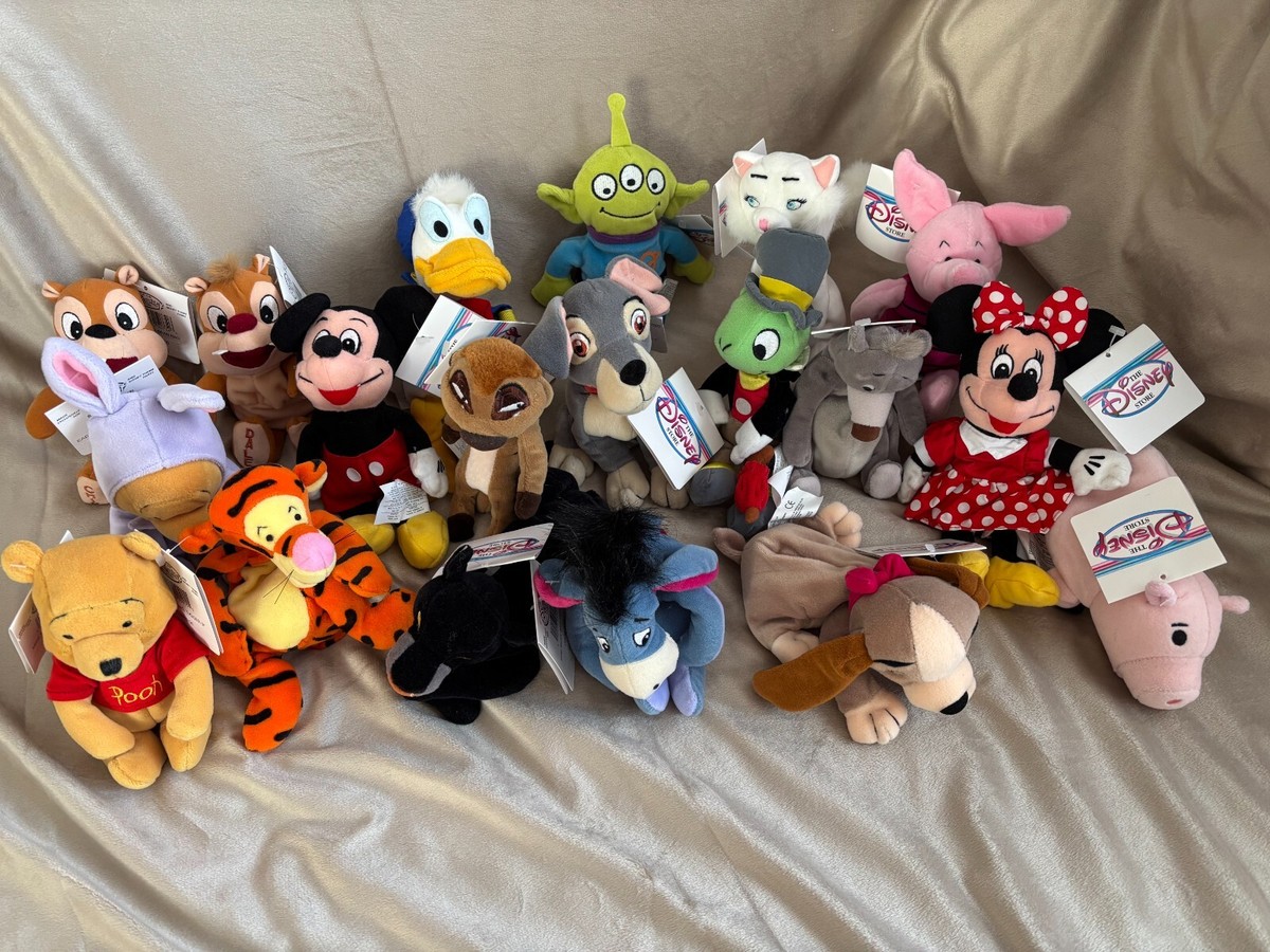 Disney Store Bean Bag Plush Animals 19 NEW Authentic DISNEY Store