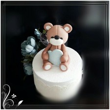 Teddyb&auml;r aus Fondant, Tortendekor, Fondantdeko, Tortendekorationen, Kuchentopper