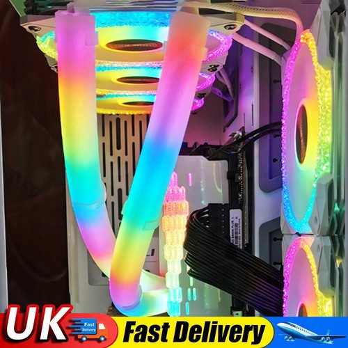6pcs Motherboar 5V 3PIN ARGB 4PIN Aura Sync Luminous Water Cooling Tube UK