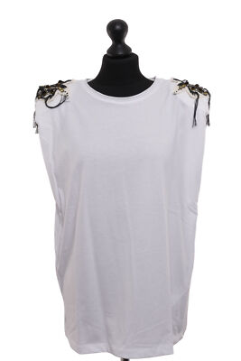 Dorothee Schumacher Damen Cheeky Softness Shirt Top Gr.4 L weiß ärmellos Neu