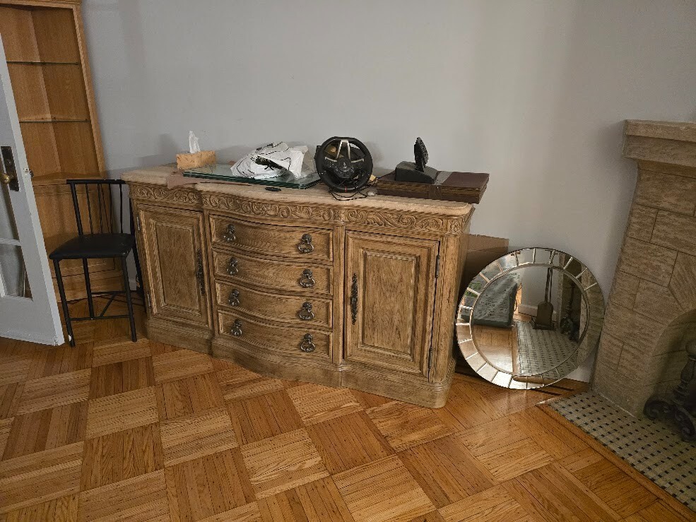 furniture used dining room table chairs china cabinet w light extra leaves