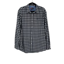 Chaps Men’s dress shirt blue/white checkered button down long sleeve XL/TG/EG