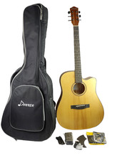 Donner Dad-110c, Acoustic Guitar And Gig Bag, Natural (please Read)