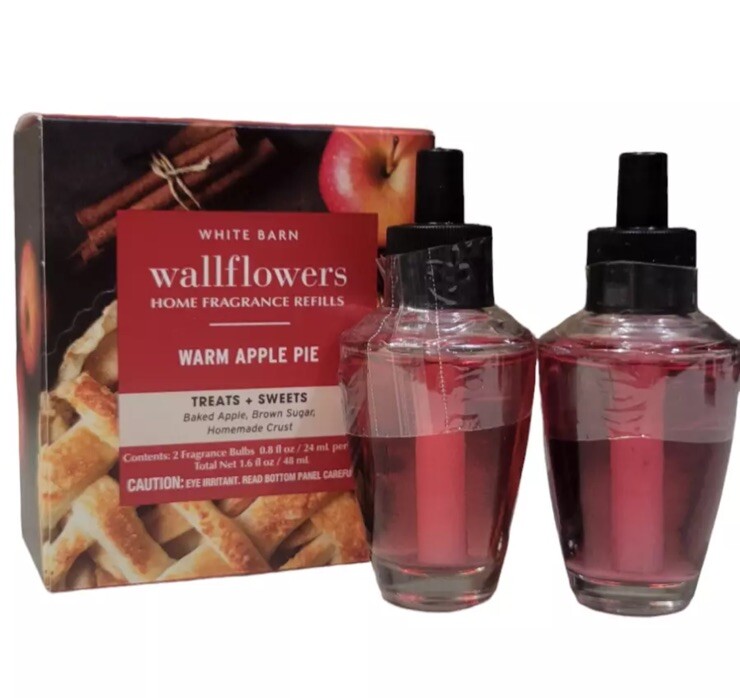 Bath & Body Works WARM APPLE PIE Wallflowers Fragrance Refill Bulbs 2-pack