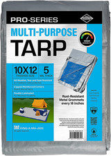 WHITE DUCK Super Heavy Duty Poly Tarp 5 Mil - Waterproof Canopy Cover Tarpaulin