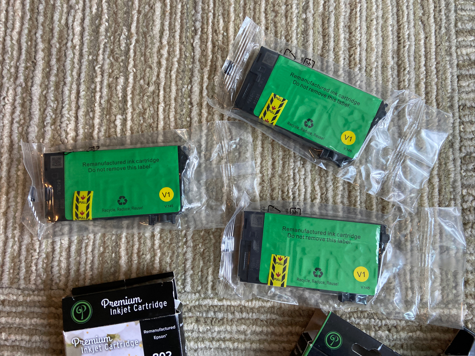 x3 Lot 802 Remanufactured Cartridges for Epson Ink BLACK E-T8021 ...