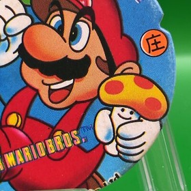 Mario mushroom Menko Super Bros Famicom Card Nintendo 1985 NES Japan 2.2 Inch