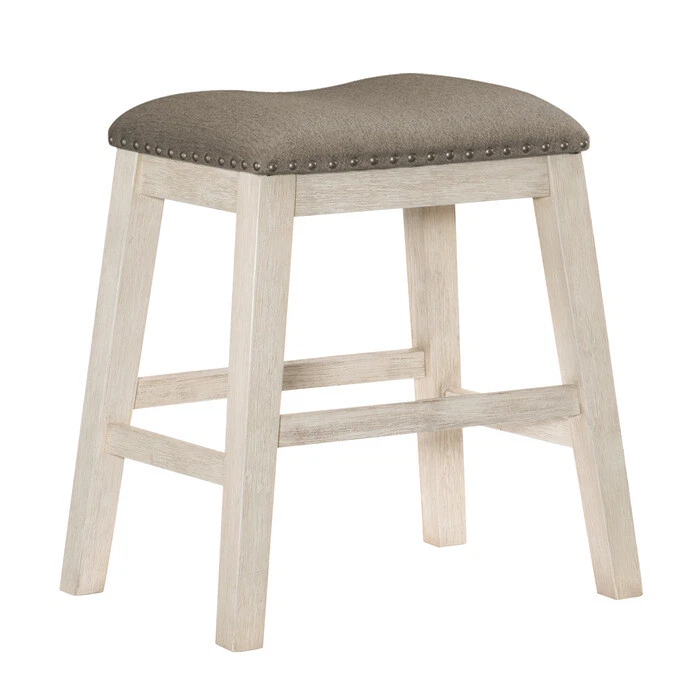 SET OF 2 COUNTER HEIGHT STOOL IN 2 TONES - Image 4 of 4
