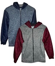 Bundle Old Navy Boys Hooded Light Jackets With Quilted Sleeves Size XXL 18 