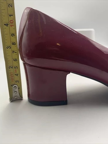 Marks And Spencer Berry Coloured Slip In Block Heels Courts. New. Wide Fit. Uk6 - Picture 15 of 15