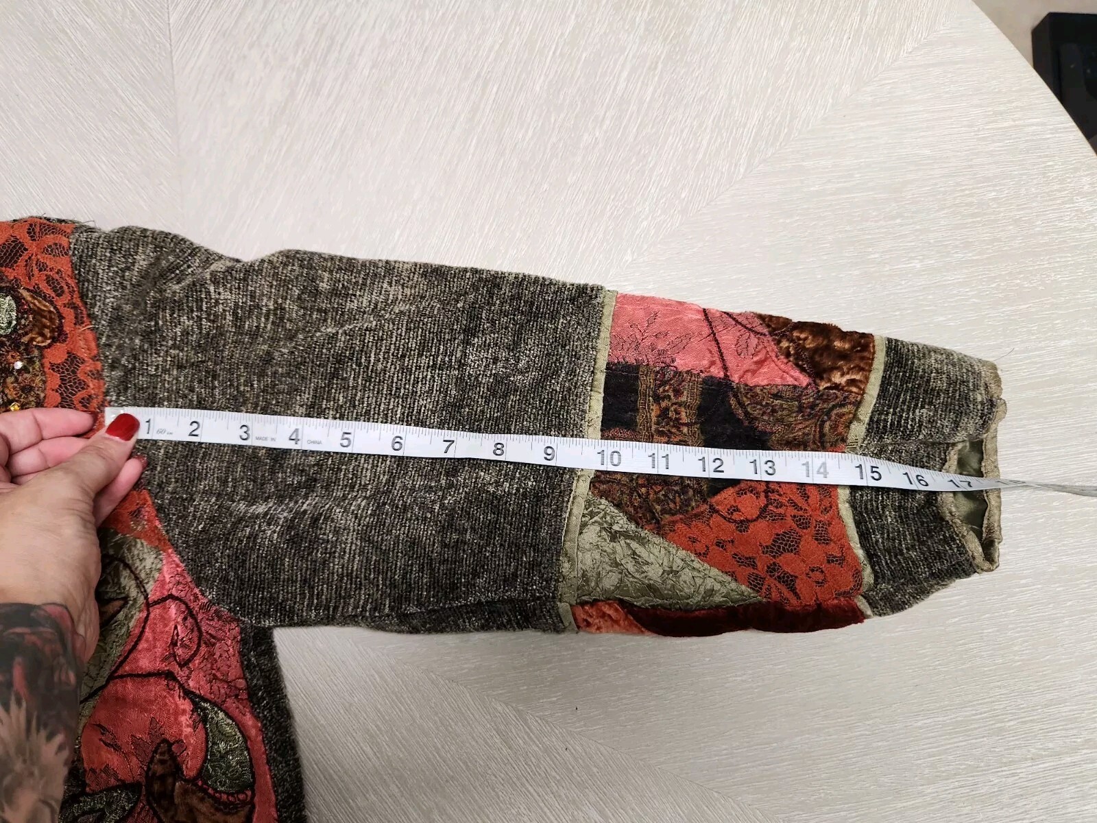 Drapers and Damons Jacket Patchwork Boho 3/4 Slee… - image 8