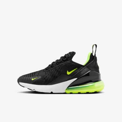 Nike Footwear Nike Sportswear Air Max 270 Black And Neon Orange