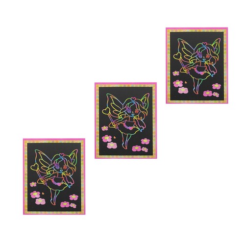 Kit Carte à Gratter Enfant 16 Pièces - Lot De 4 Thèmes Avec Outil De Grattage - Activité Créative Artistique