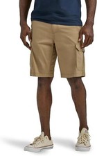 Men's Cargo Shorts Stretch Fabric 7 Pockets Relaxed Fit Knee Length Active Wear