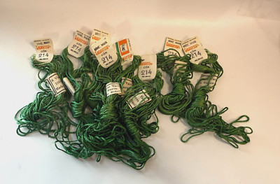 Vtg Varicor Mme MAIA Embroidery Thread yarn 8 Skeins 6 meters  #214 Brazil