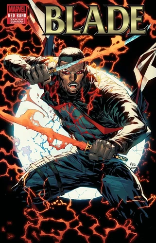 Blade #1 Red Band Cvr B Lashley FOIL Light damage Marvel Comic 2024 1st Print NM