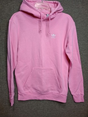 Adidas Adicolor Essentials Embroidered Trefoil Pullover Hoodie Pink Size Small