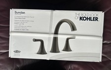 NEW KOHLER Sundae 8" Widepread Bathroom 2-Handle Faucet MATTE BLACK