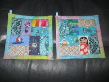 Disney Character Collage Handmade Kitchen Potholder Set of 2