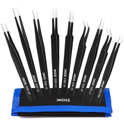 Precision Tweezers Set, XOOL 9 PCS ESD 9 PCS, Esd 