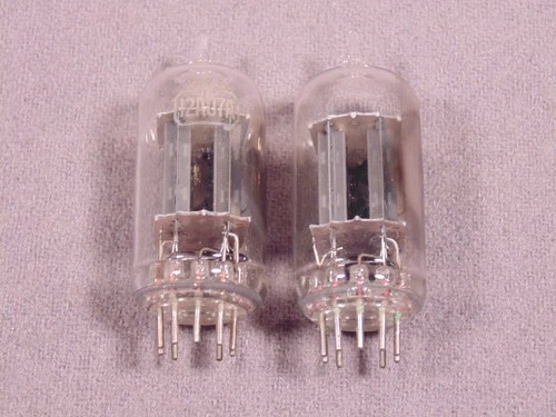 2 12AU7A RCA Clear Top HiFi Ham Radio Amplifier Vintage Vacuum Tubes SALE!!!
