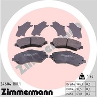 Zimmermann Bremsbelagsatz, Scheibenbremse 24604.180.1 FüR Dodge Jeep Fiat VW
