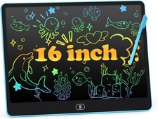 LCD Writing Tablet for Kids, 16 Inch Doodle Board 16 inches, 16'' Blue