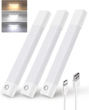 Smart Magnetic Under Cabinet Lighting with Rechargeable Motion Sensor – 3 Pack |