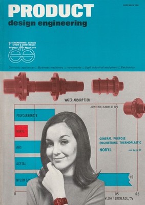 PRODUCT DESIGN ENGINEERING MAGAZINE. DECEMBER 1969. ILLUSTRATED & ADVERTS