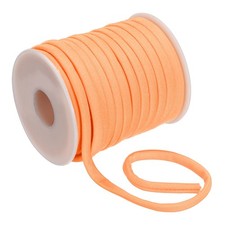 Flat Elastic Nylon Cord, 21.87 Yard 5 mm Stretchy Spandex Cord, Light Orange