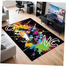 Gaming Rug for Room,3'x5' Cool Gamer Rugs with Non-Slip Backing,Game Room