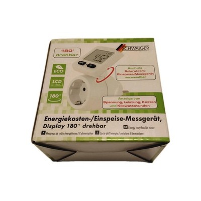 Schwaiger Energiekostenmessgerät Display 180 ° Drehbar NET0010 Neu und OVP