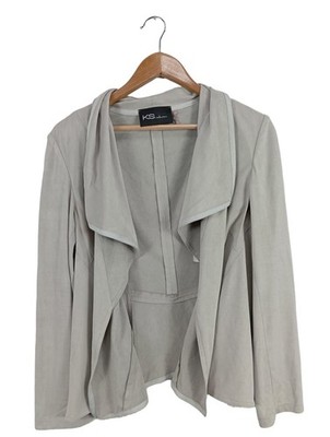 KS SELECTION Cardigan Damen Jacke Gr. DE 40 hellgrau Casual-Look