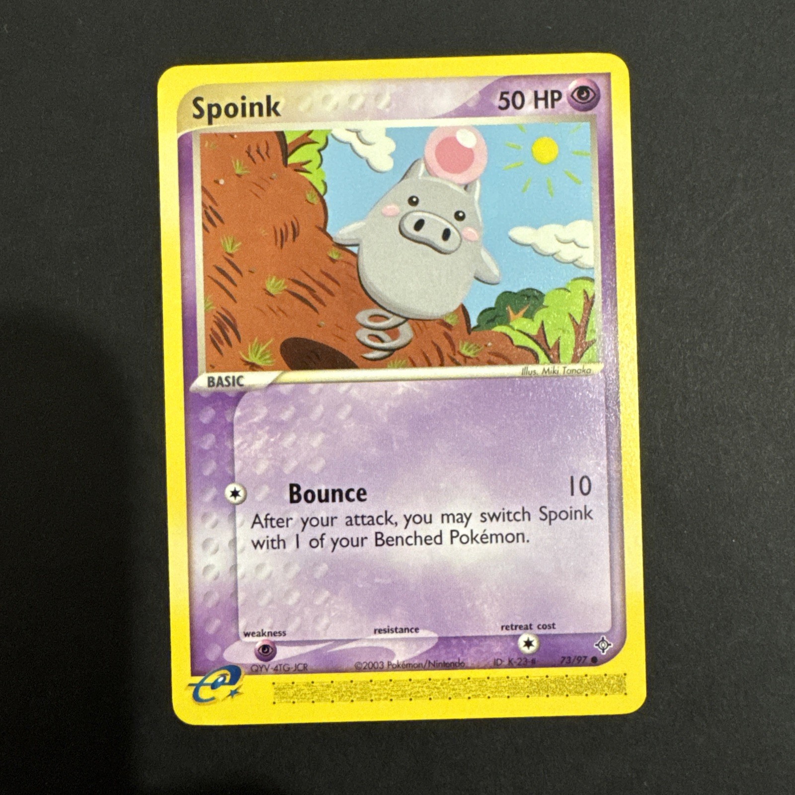 Spoink 73/97 Common ex Dragon Pokemon NM