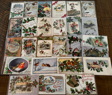 Lot of 25~ Antique Vintage CHRISTMAS  POSTCAR...