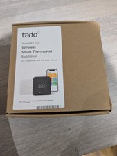 Tado° Smart V3+ Wireless Smart Thermostat Starter Kit Black incl Programmer