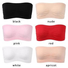 Women's Seamless Strapless Tube Top Sports Bra High Elastic Wrap Chest Bandeau