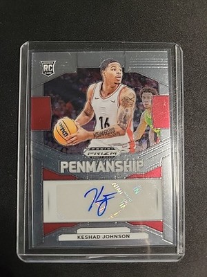 2024 Panini Prizm Draft Picks Penmanship Auto Keshad Johnson RC Rookie #P-KJS